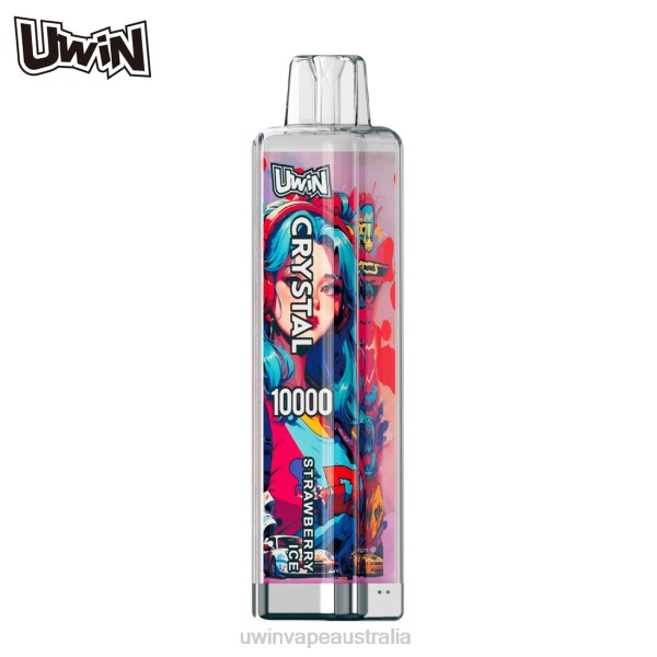 UWIN Vape Store - UWIN CRYSTAL 10000 DISPOSABLE VAPE Strawberry Ice 428LB9